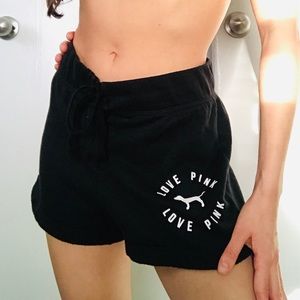 VS PINK Black Lounge Shorts